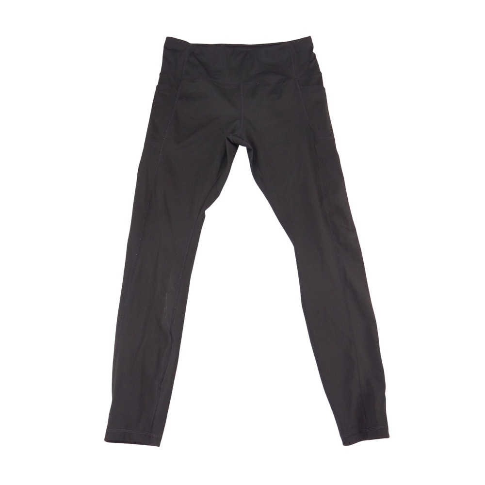 Avia Womens Black High Waisted Active Leggings with Side Pockets Size L 12-14